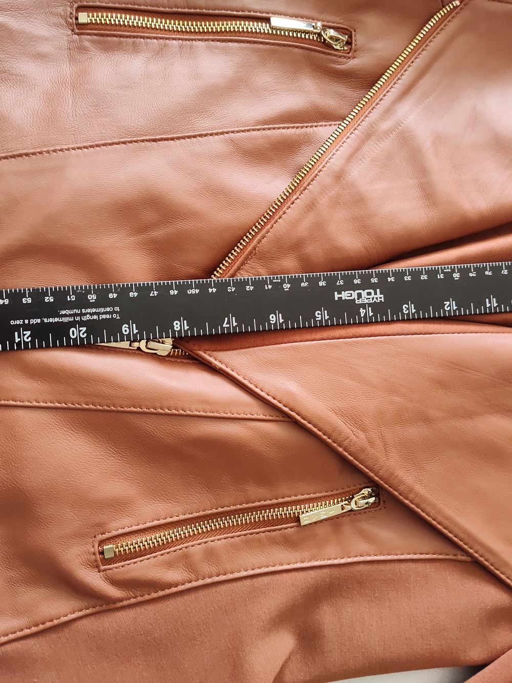 Iman Global ChicFaux Leather Cropped Jacket in Cognac Small - Picture 10 of 12